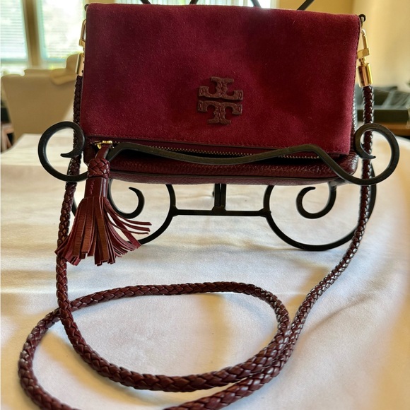 Tory Burch Rich Burgundy Crossbody Bag - Picture 1 of 12
